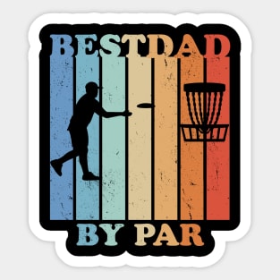 Best Dad By Par Vintage Father's Day Disc Golf Sticker